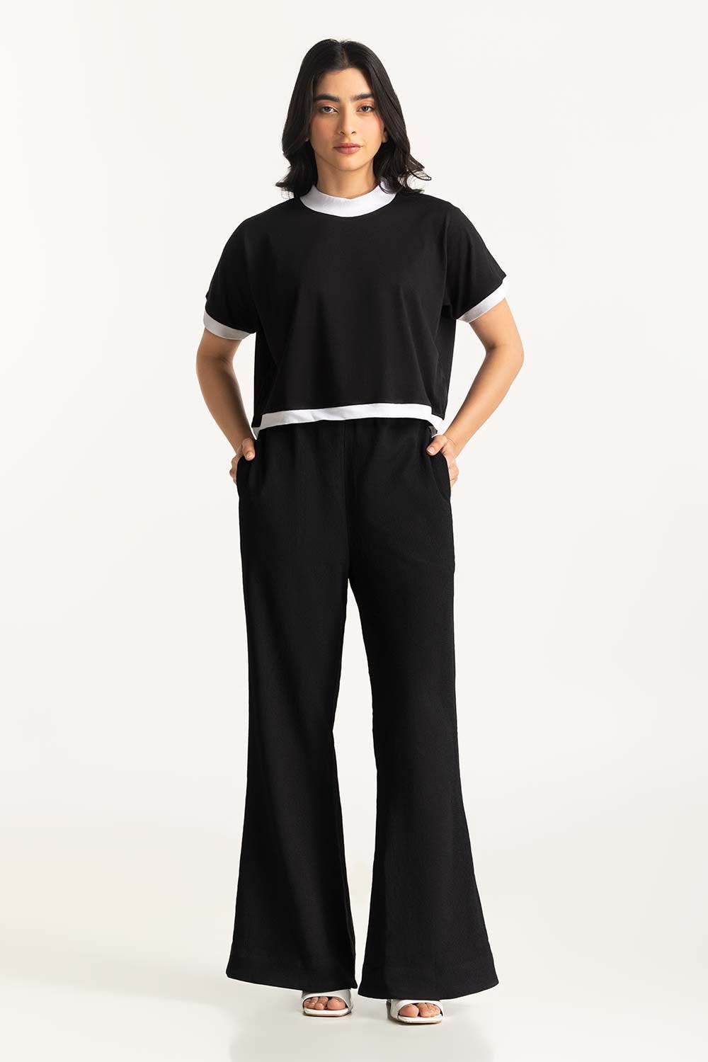 Mock Neck Crop Top