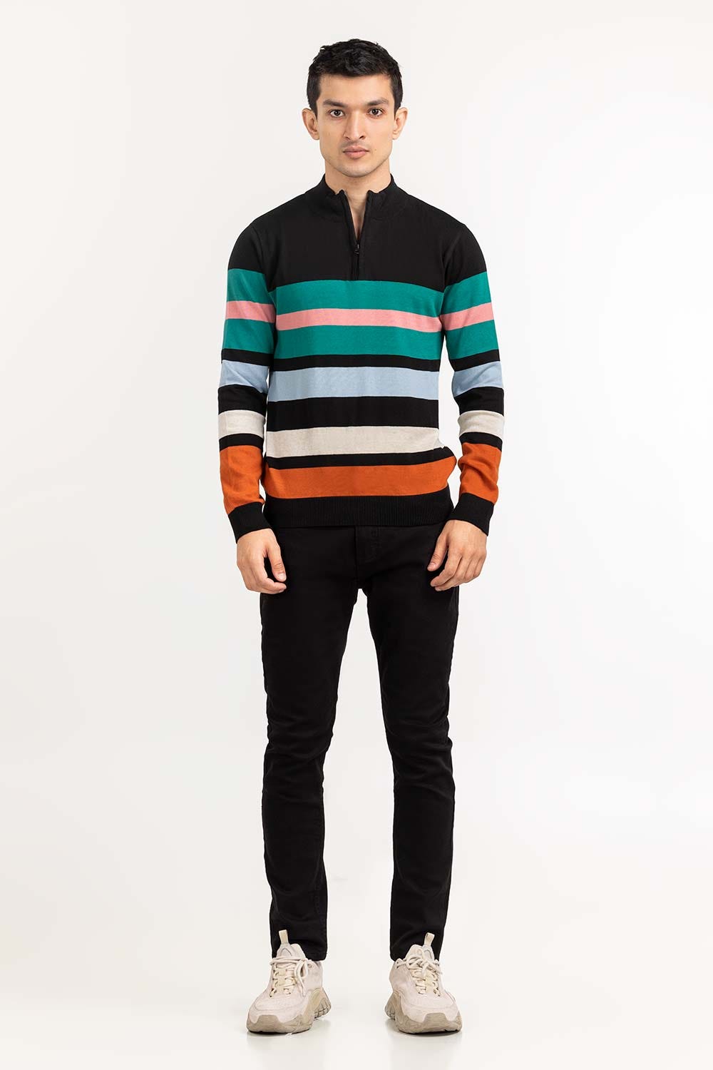 Multi Color Striped Sweater