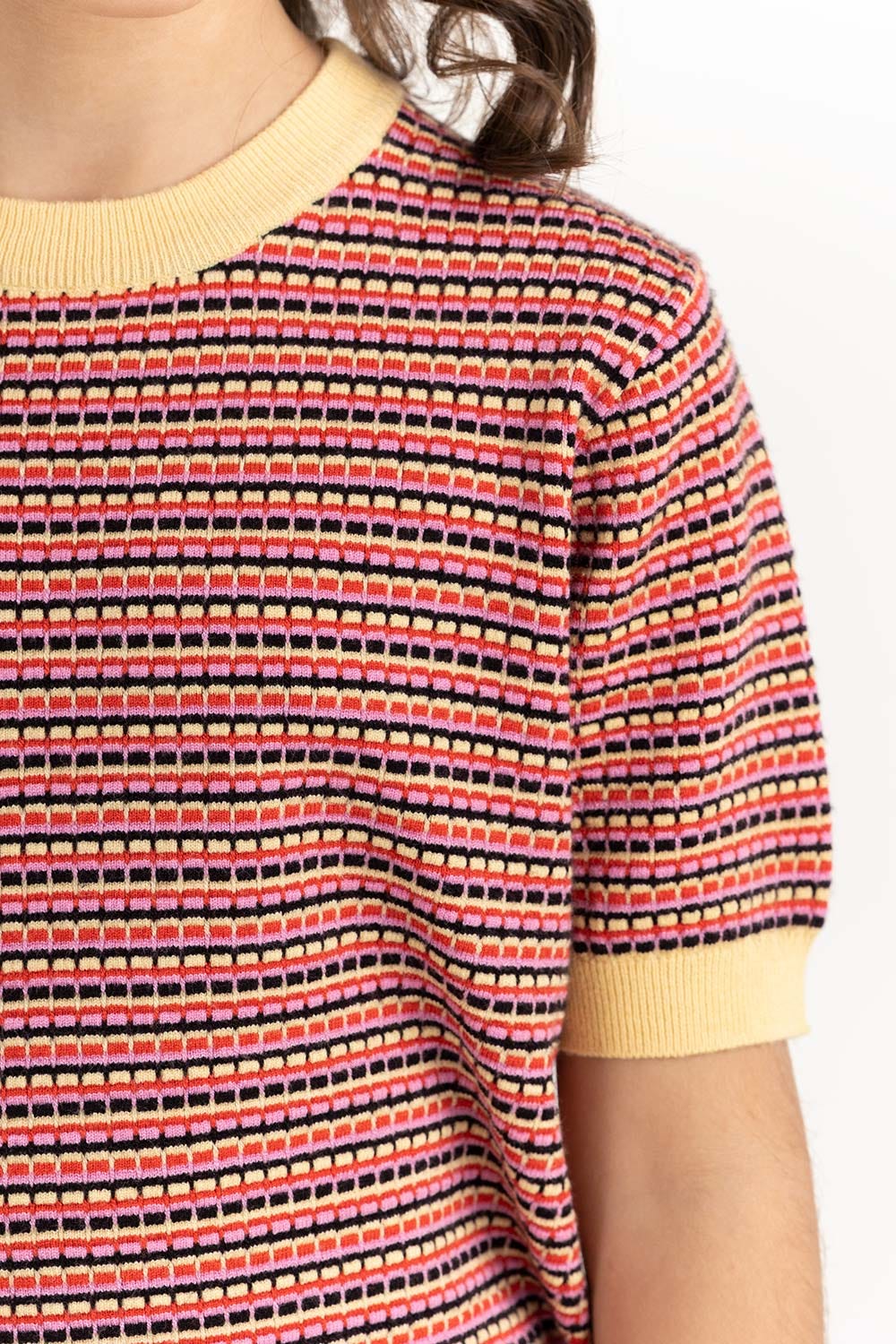 Junior Girl Multi Jacquard Knit Sweater
