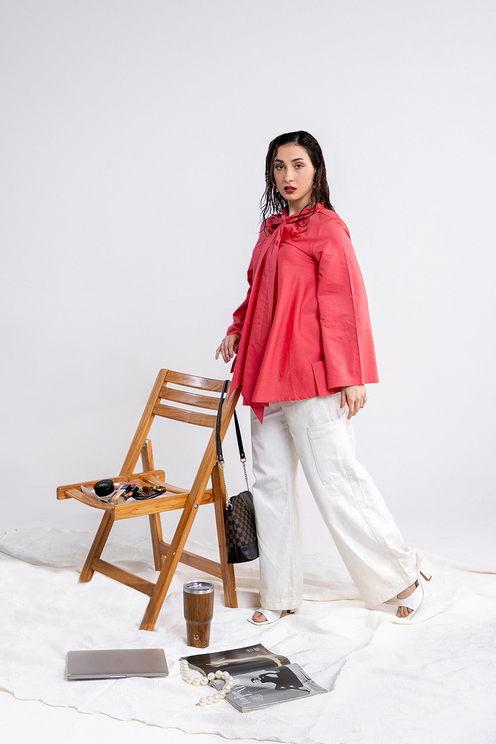 Cotton Viscose Dyed Tunic - W-AP-24-415783