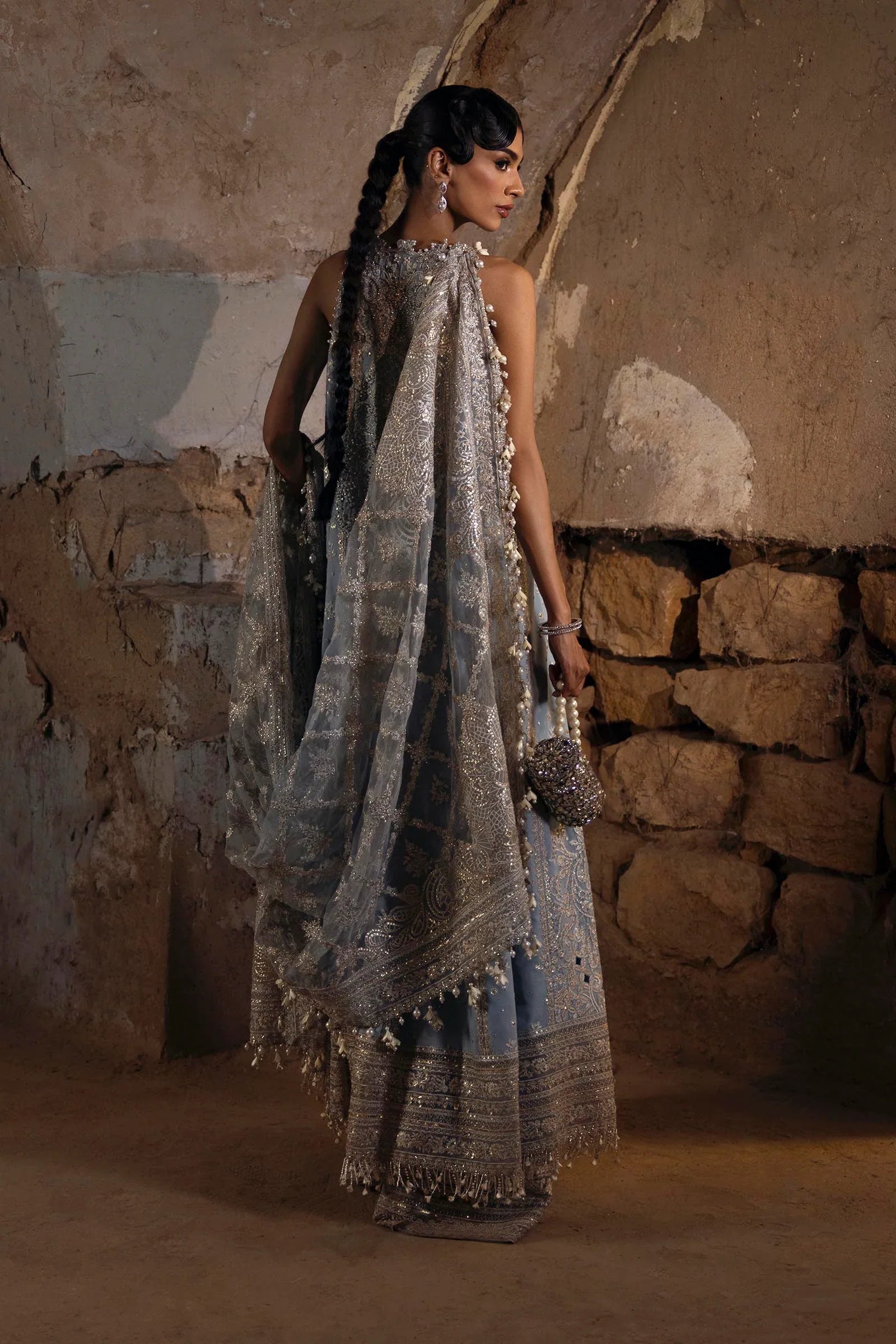 Unstitched Raw Silk 3 Piece Suit