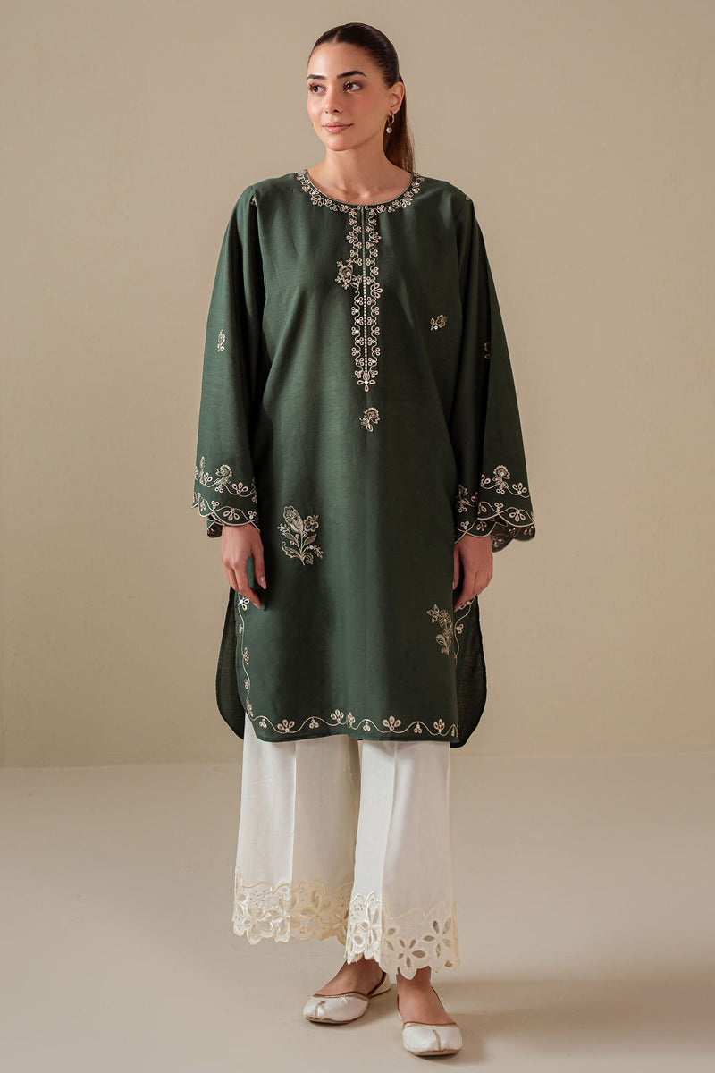 Green Dew Embroidered Lawn Shirt