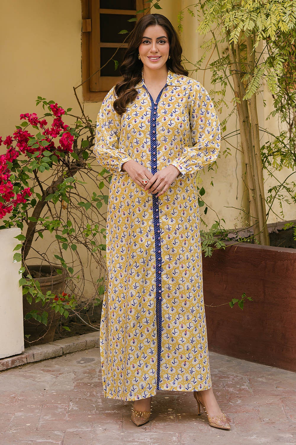 1 Piece Unstitched Printed Lawn Shirt
