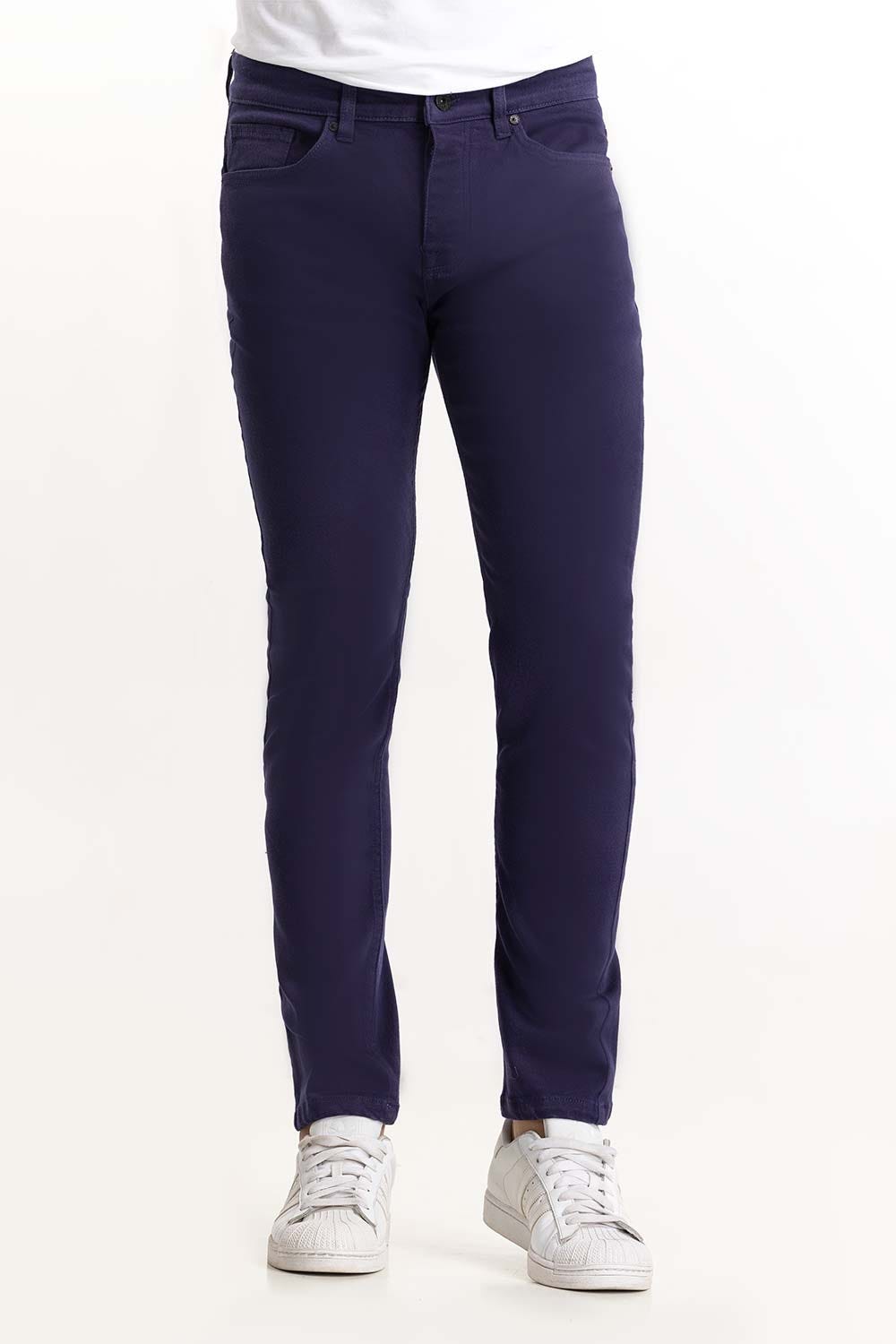 Navy Basic Non Denim Jeans