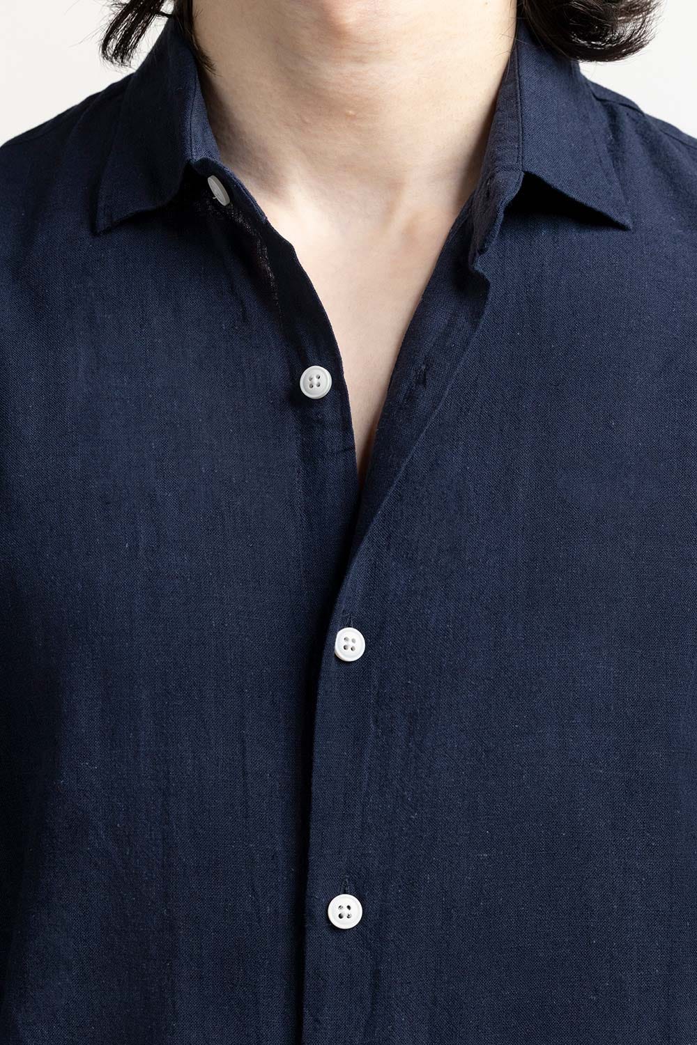 Navy Blue Basic Casual Shirt