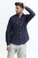 Navy Blue Basic Casual Shirt