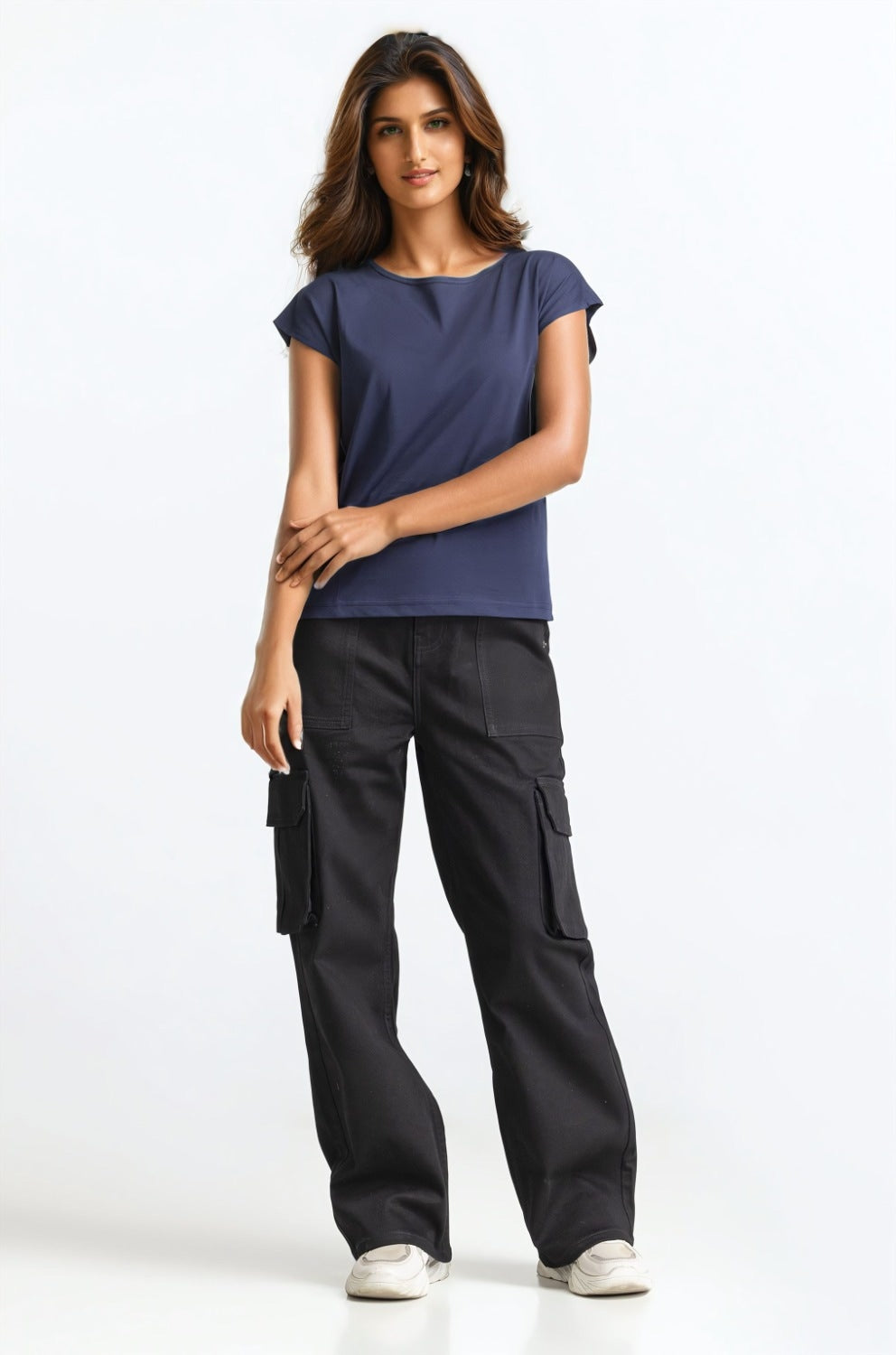 Navy Blue Basic Top