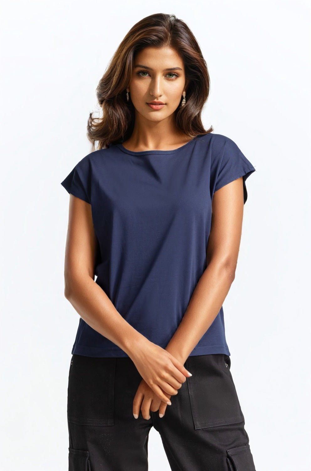 Navy Blue Basic Top