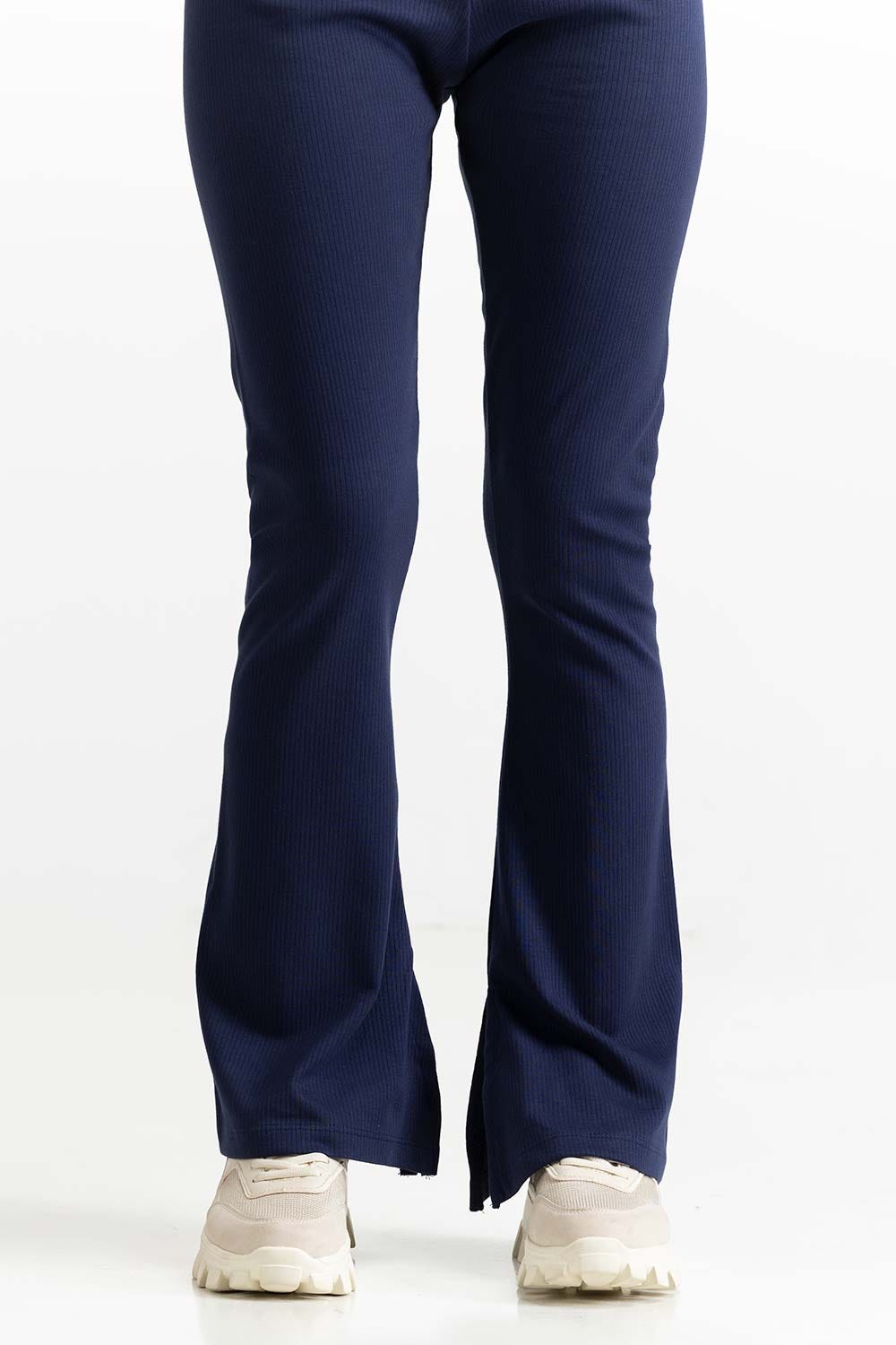 Navy Knit Trouser