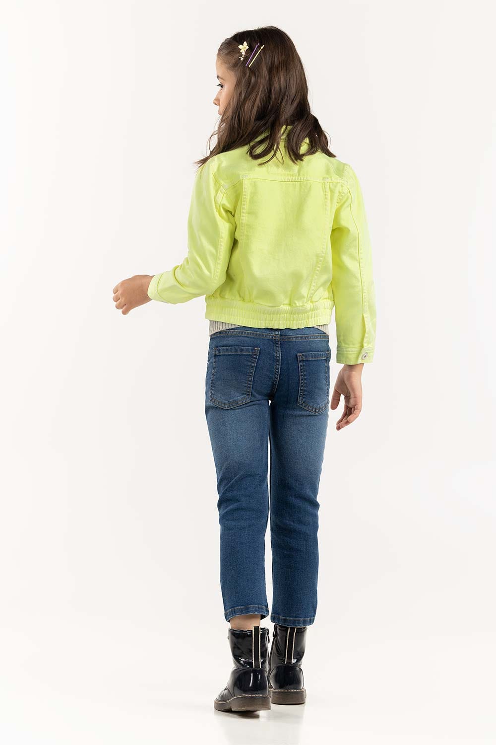 Girls Non Denim Sharp Green Jacket