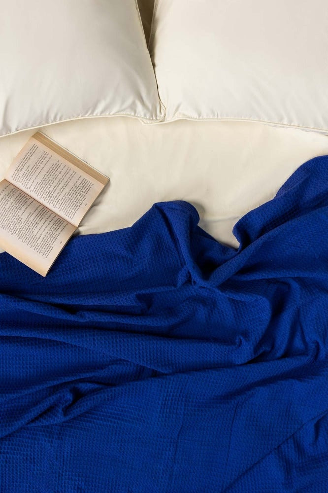 Ocean Waffle Bed Throw