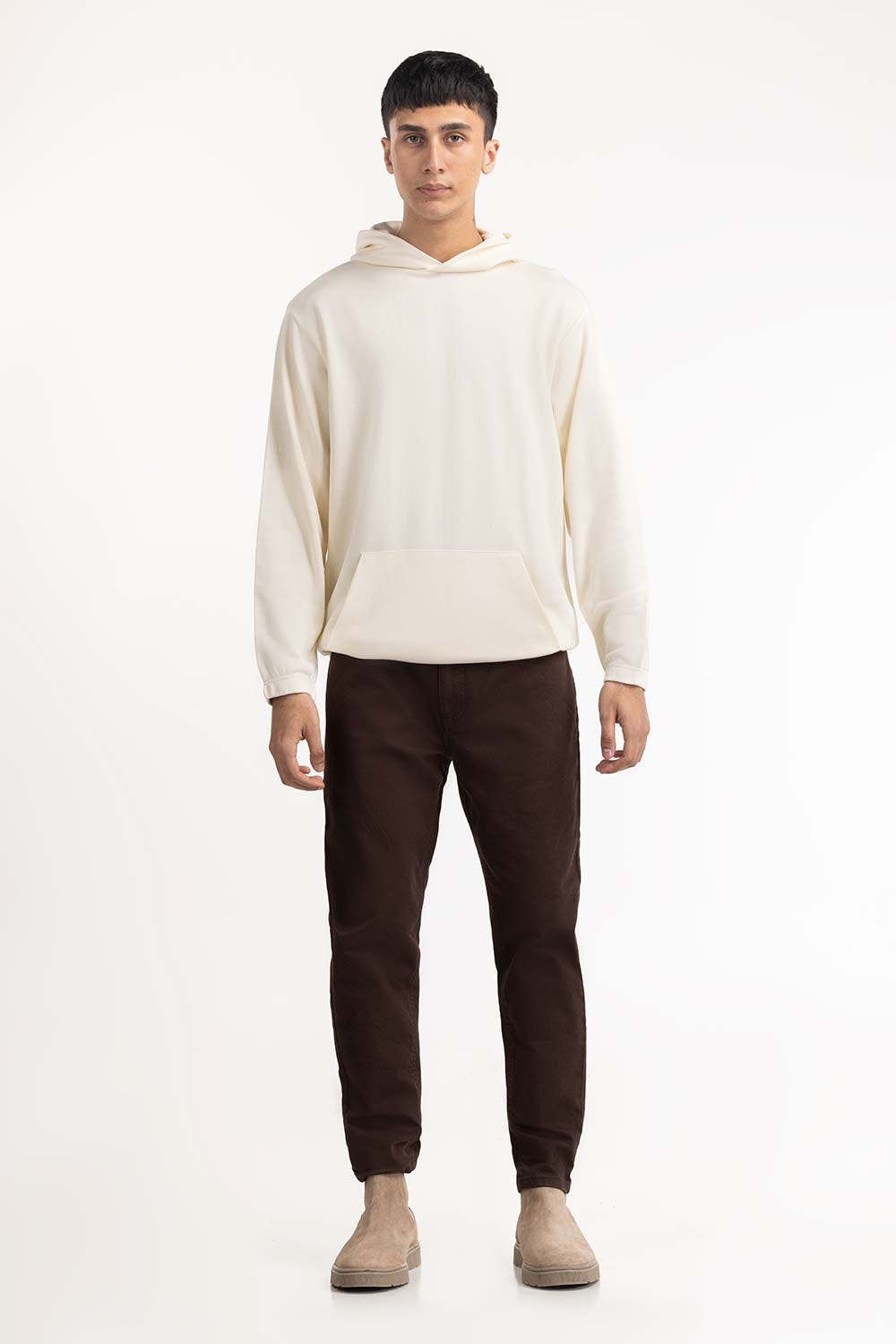 Off White Basic Hoodie