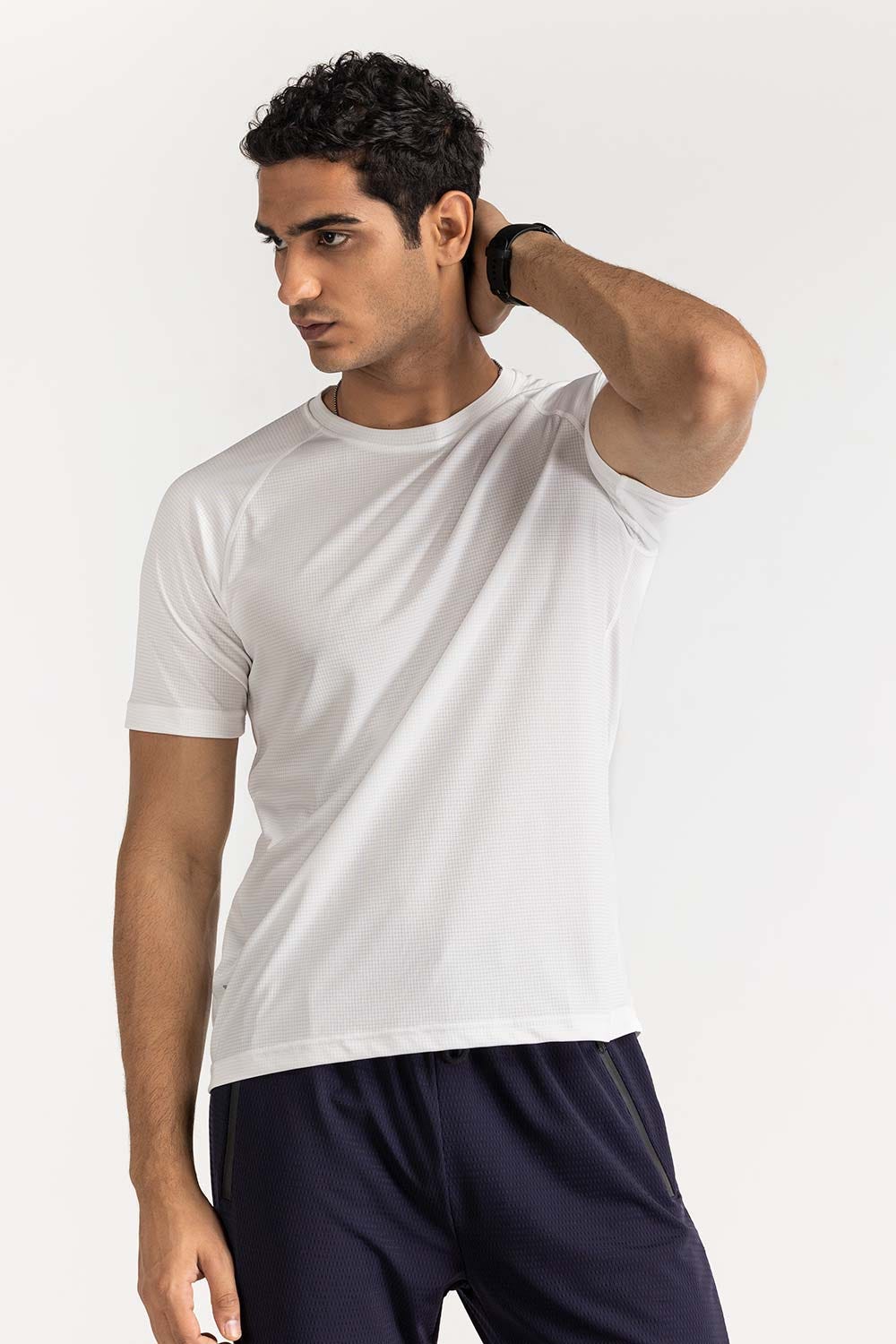 Off White Textured Tee