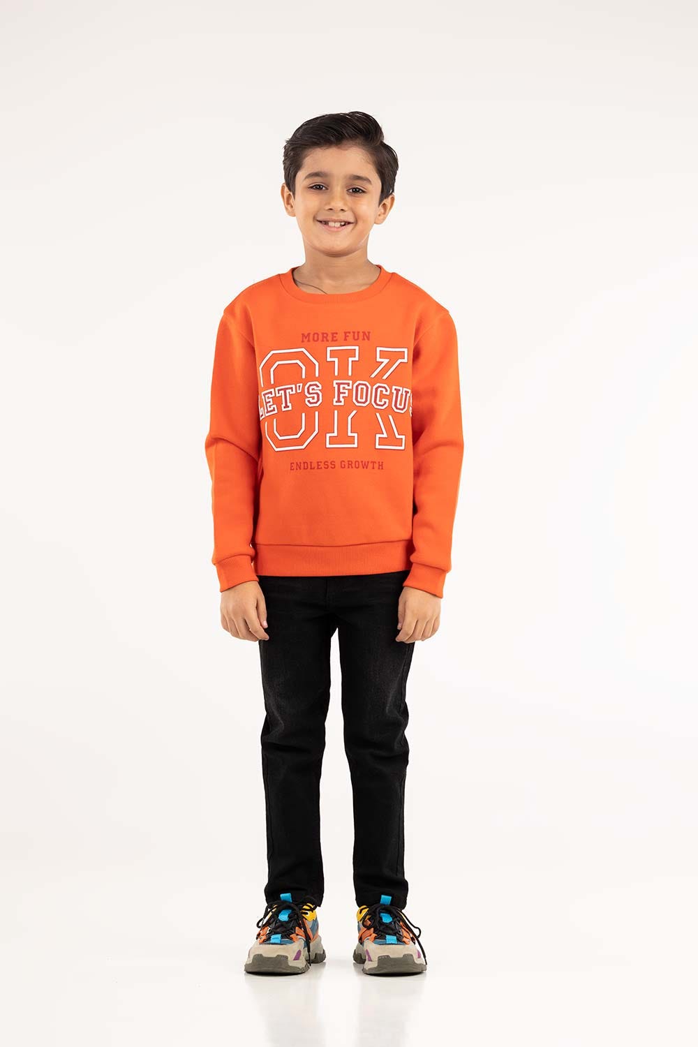 Toddler Boy Orange Sweatshirt