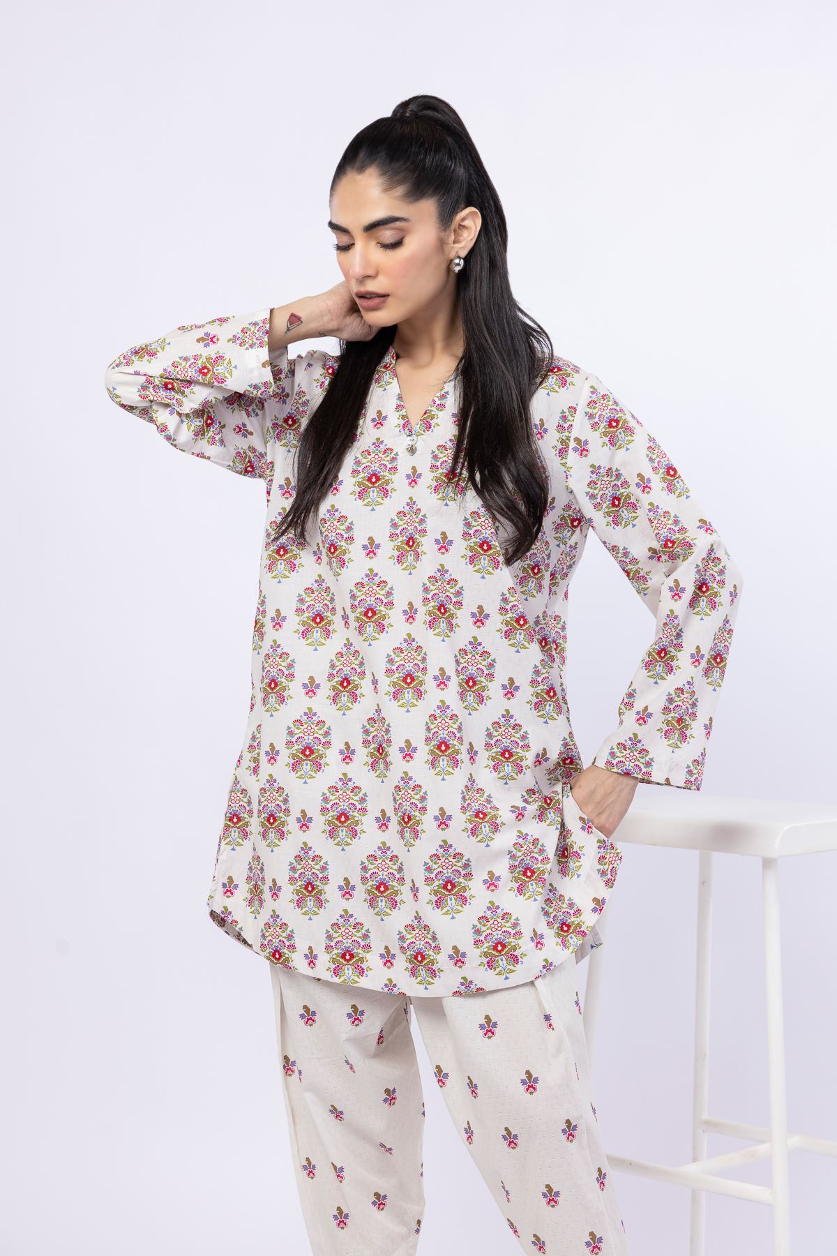 Embroidered | Cambric Kurta