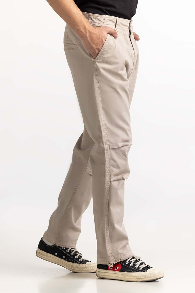 Oyster Grey Basic Trouser