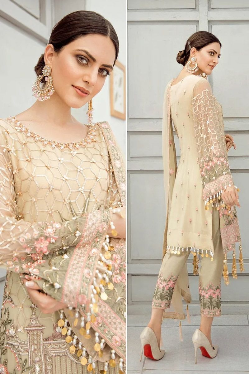 Carnation Style — Mairaz Brown Salwar Kameez