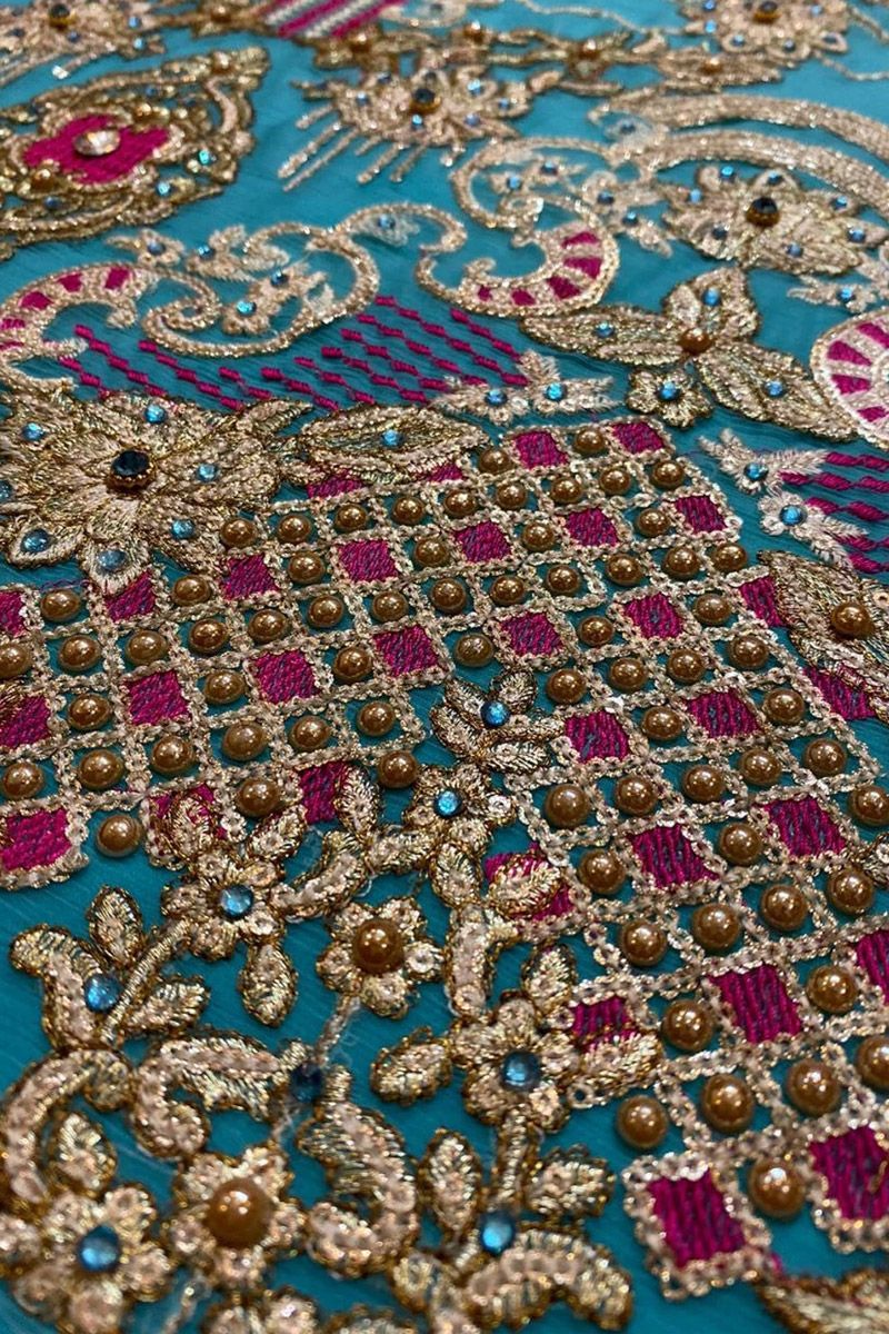 Emaan Adeel Style — Mairaz Blue Sharara