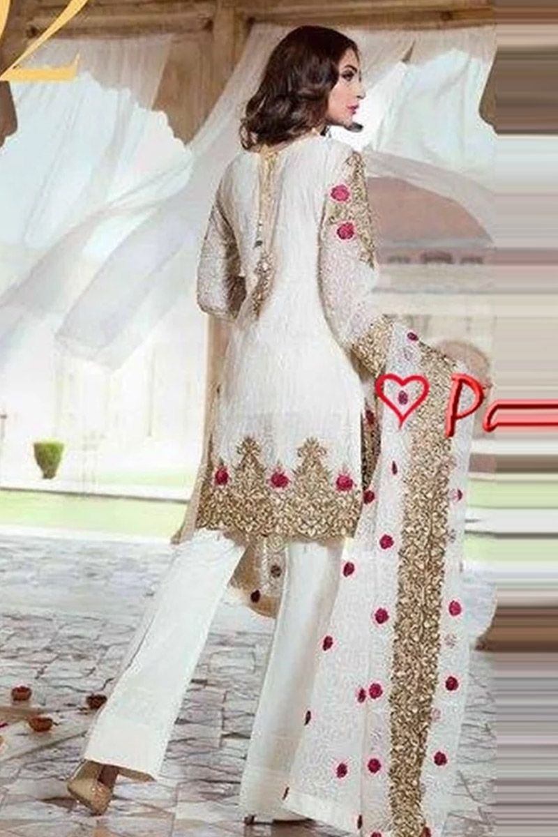 Maria B Style — Mairaz White Salwar Kameez