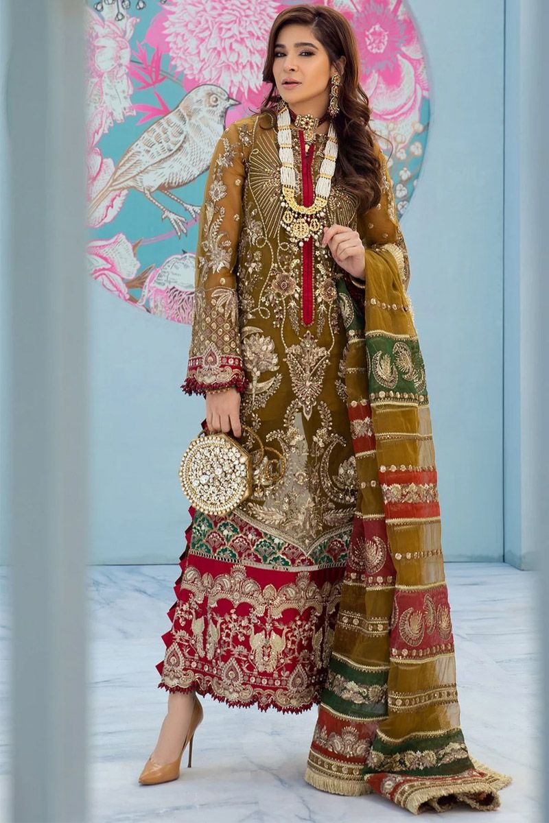 Hina Style — Mairaz Green Salwar Kameez