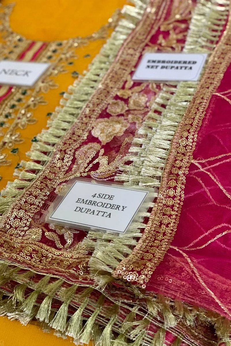 Emaan Adeel Style — Mairaz Orange Kameez & Trouser