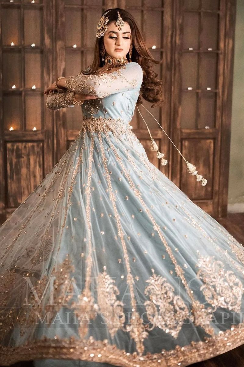 Aqua Blue Wedding Maxi — Mairaz