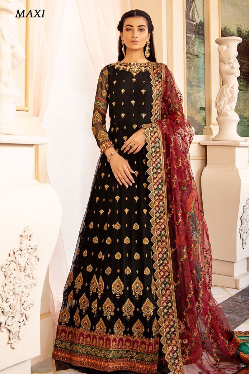Iznik Style — Mairaz Black Wedding Maxi