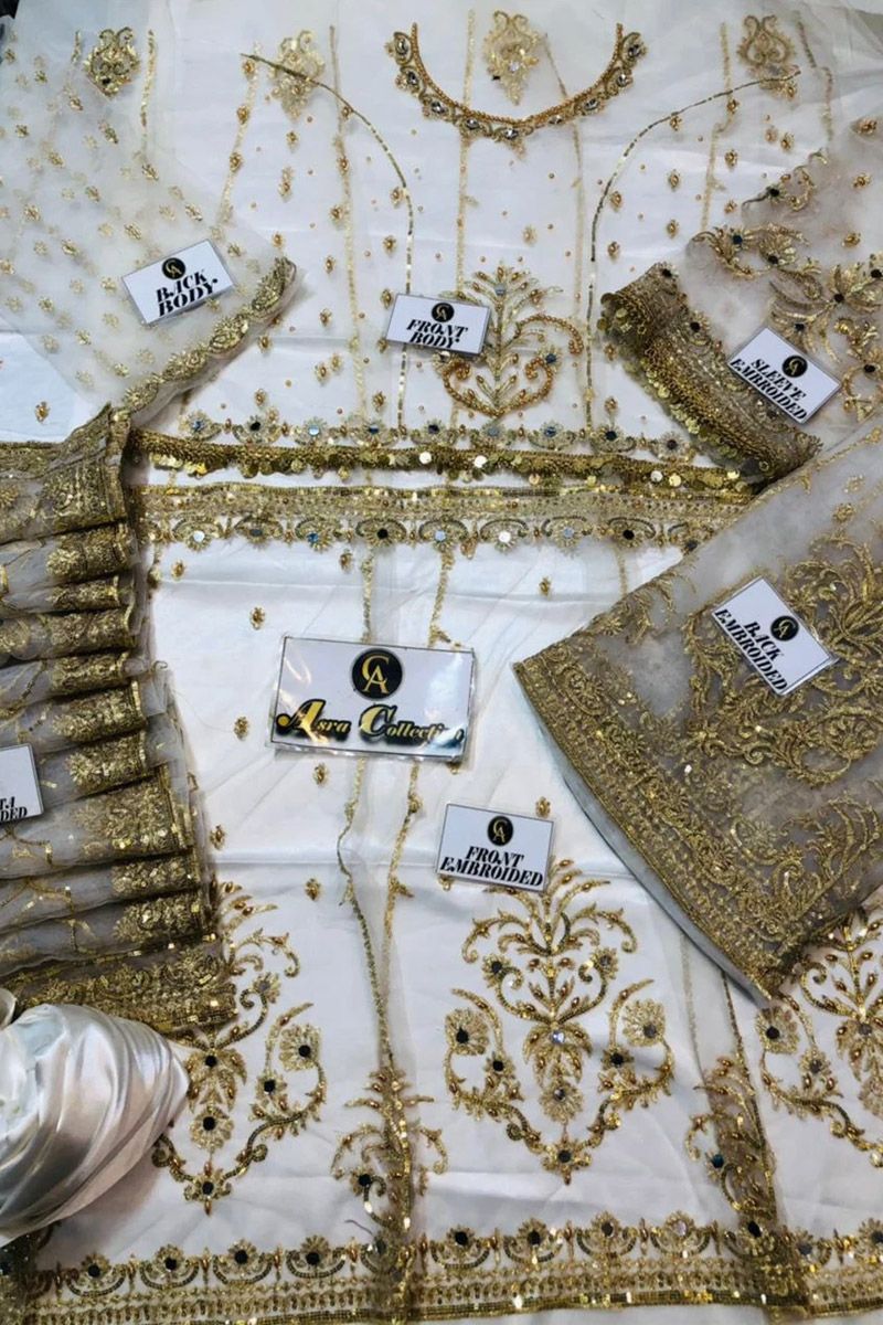 Aisha Imran – White Wedding Maxi Style