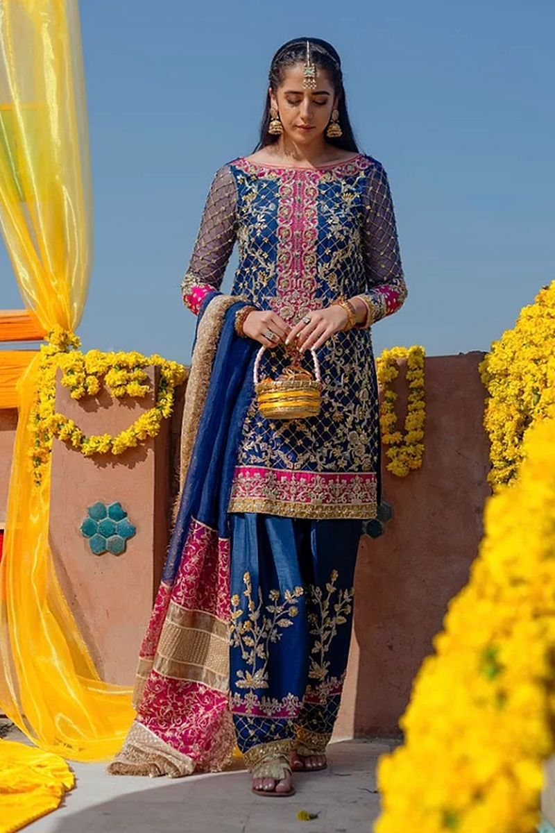 Imrozia Style — Mairaz Blue Three-Piece Suit