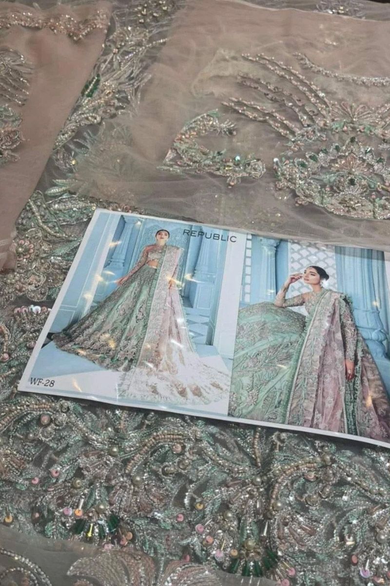WF-42 Style — Mairaz Mint Green Lehenga