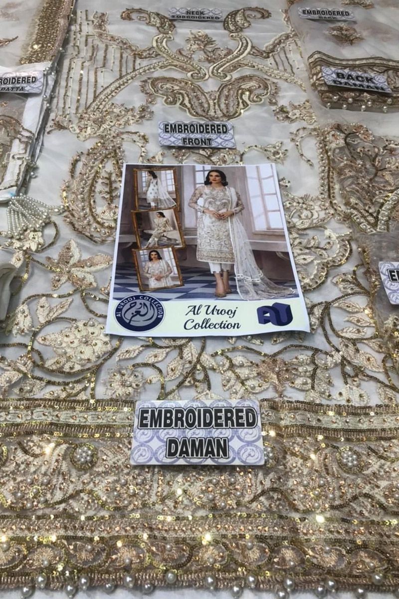 Mairaz White Salwar Kameez