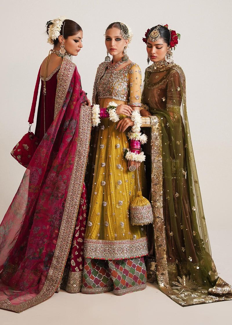 Moore Style — Mairaz Lime Yellow Net Pishwas & Sharara