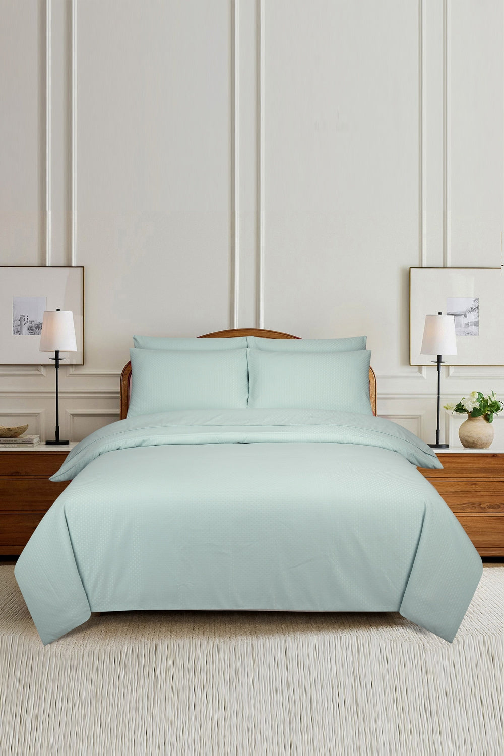 Mfdd-Pale Blue Dyed Quilt Cover Set