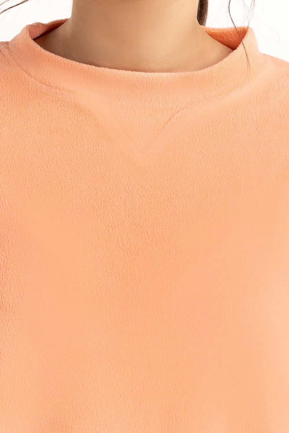 Peach Embroidered Sweatshirt