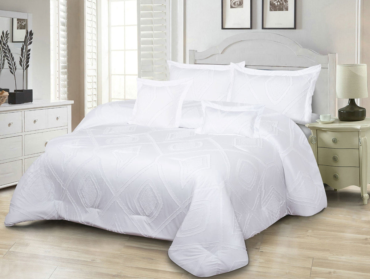 Pearl Cutting Flower Comforter Set