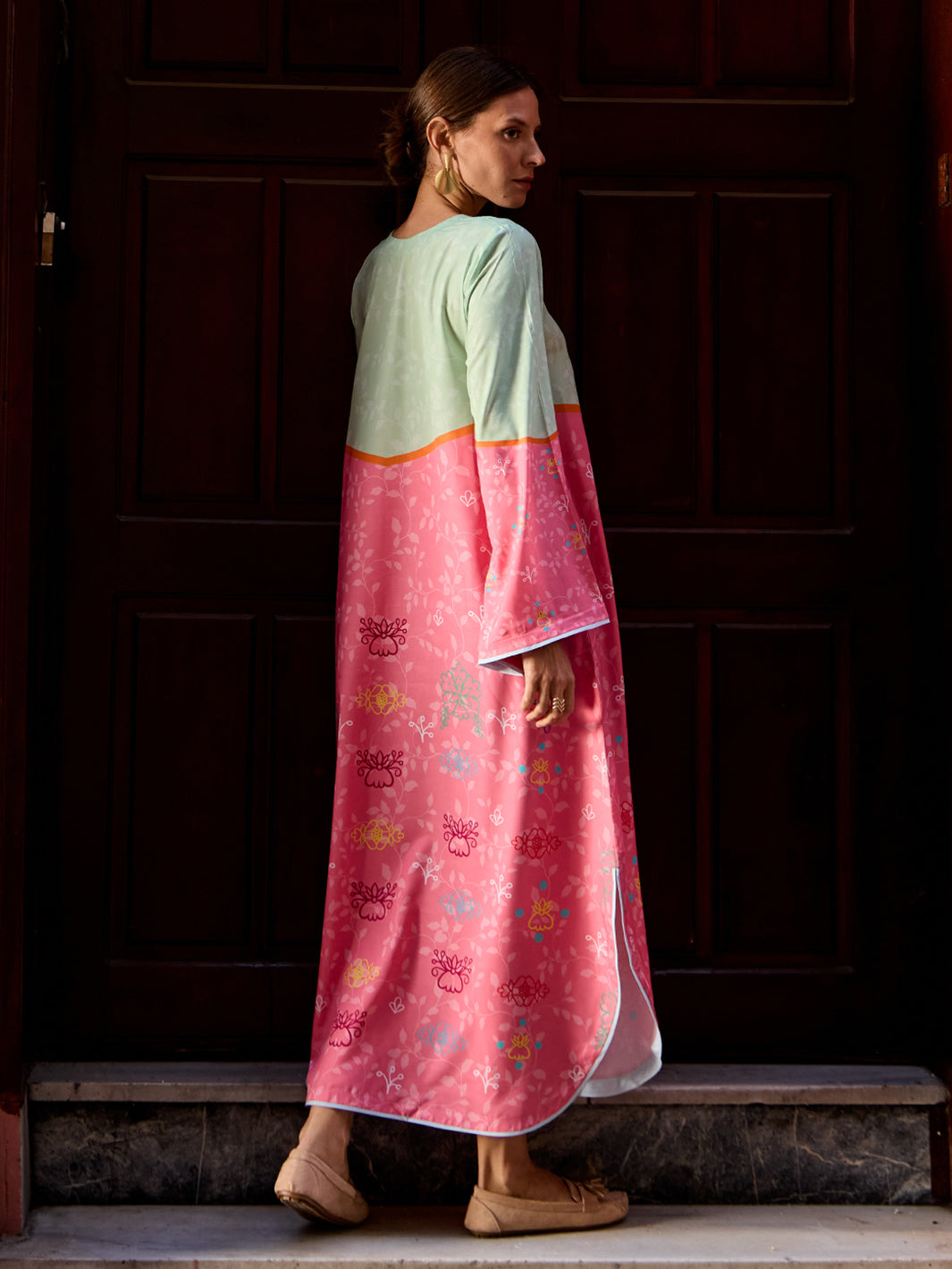 Ovelle - Printed +Embroidered Kaftan