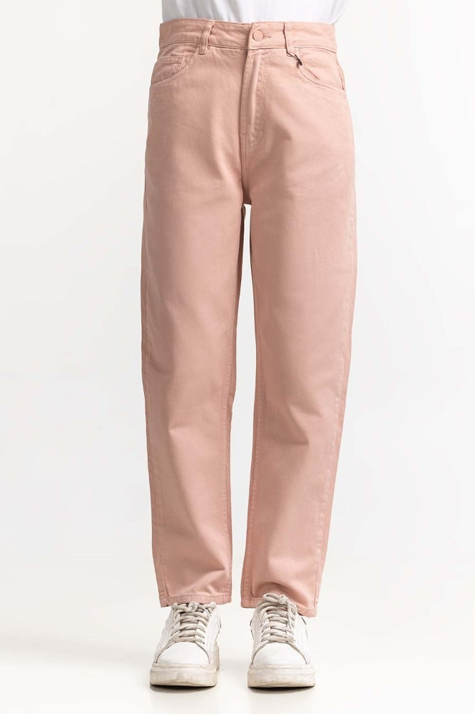 Pink Basic Non Denim Jeans