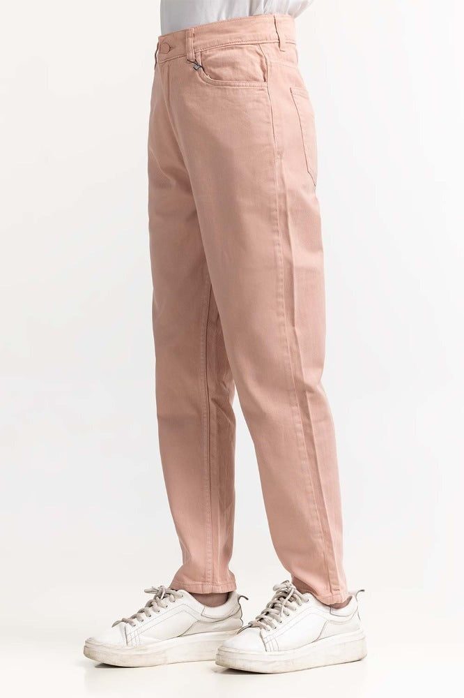 Pink Basic Non Denim Jeans