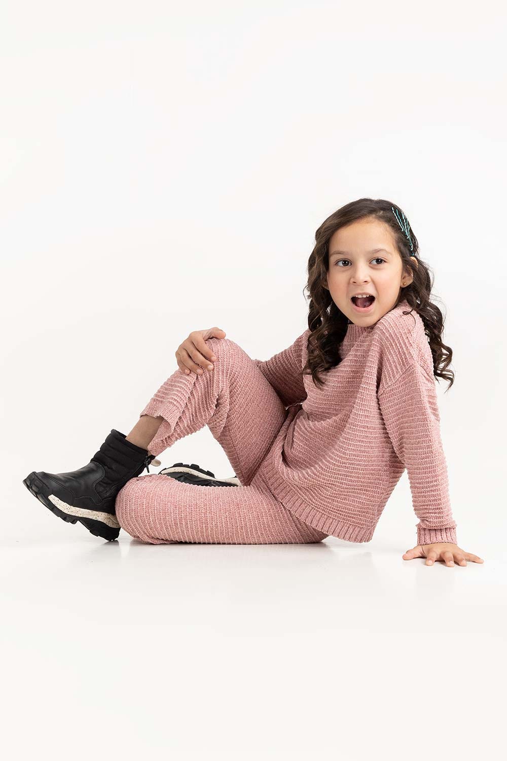 Toddler Girl Pink Knit Sweater