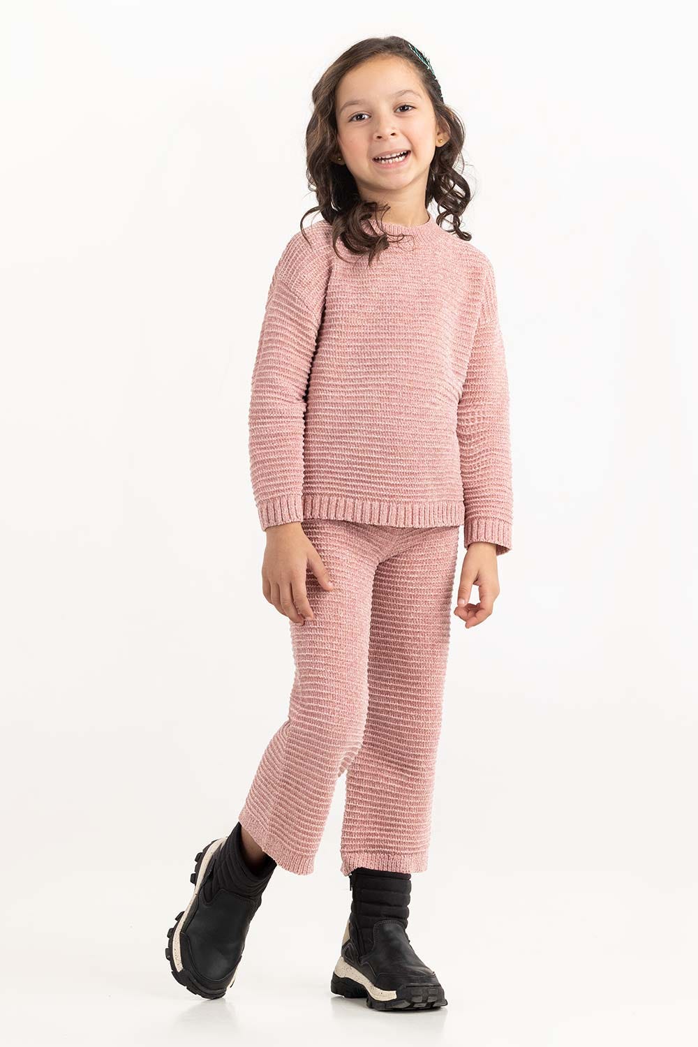 Toddler Girl Pink Knit Sweater
