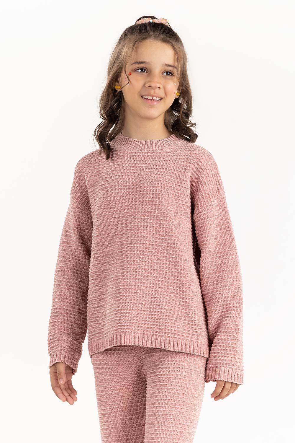Toddler Girl Pink Knit Trouser