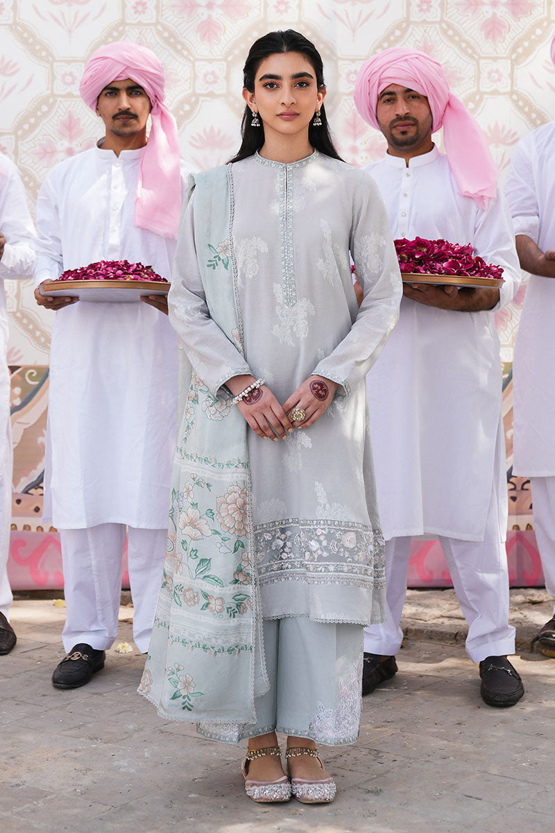 Lunar Bloom-3 Pc Dyed Jacquard Suit