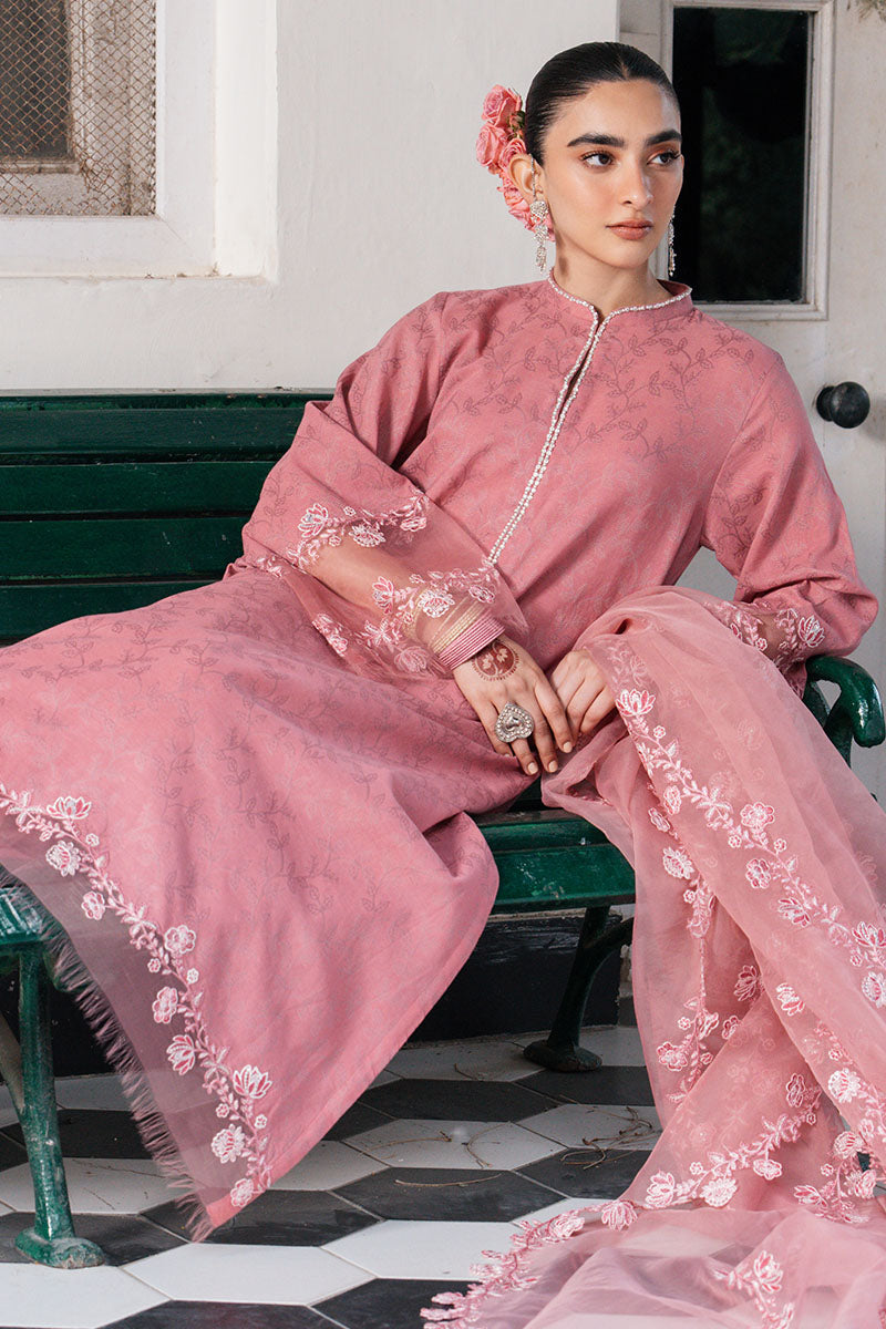 Rouge Tan-3 Pc Dyed Jacquard Suit