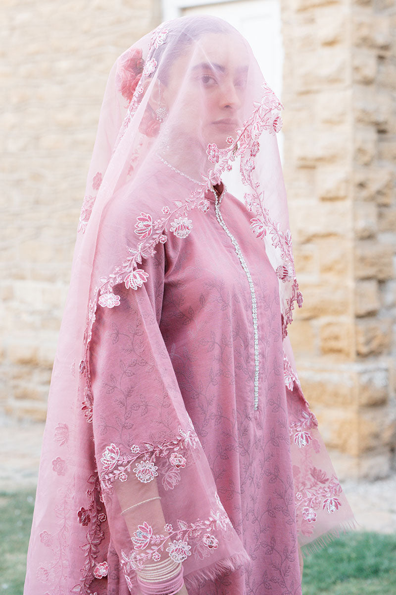 Rouge Tan-3 Pc Dyed Jacquard Suit