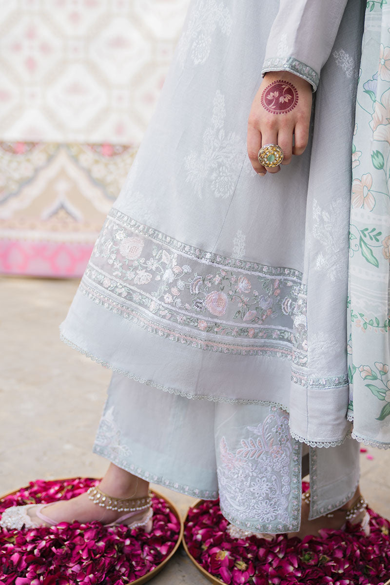 Lunar Bloom-3 Pc Dyed Jacquard Suit