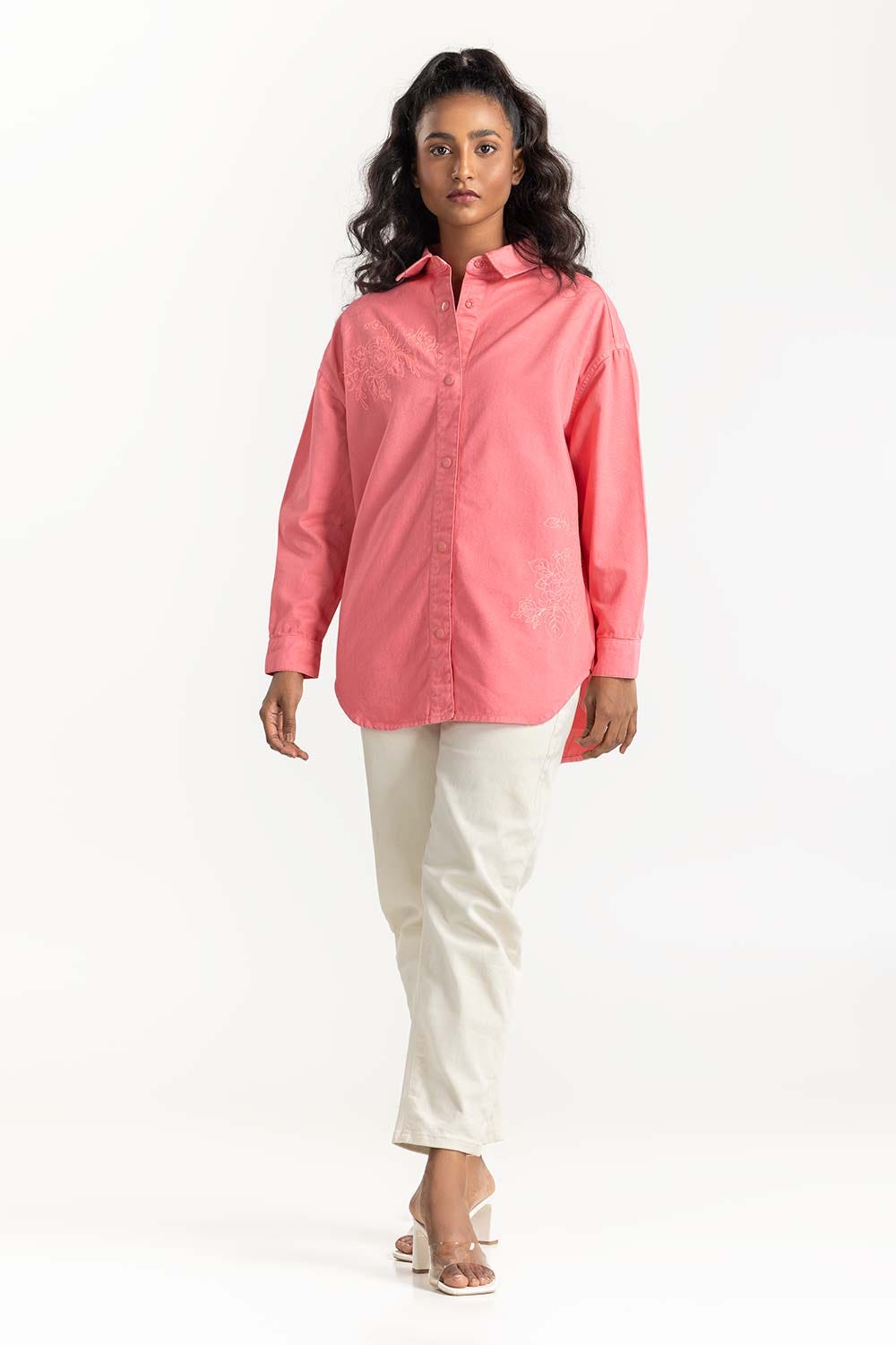 Plumra Pink Non Denim Shirt