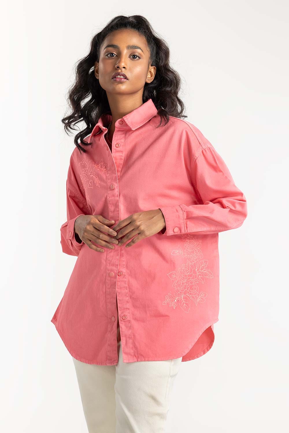 Plumra Pink Non Denim Shirt