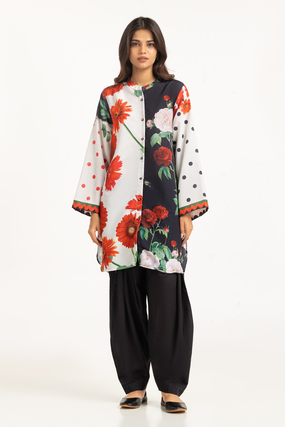 Poly-Cambric Printed Shirt