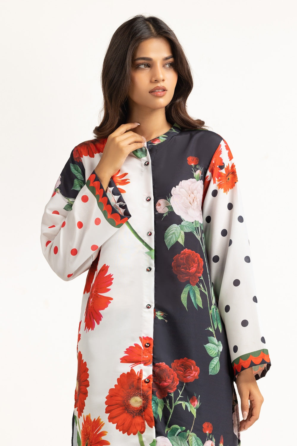 Poly-Cambric Printed Shirt