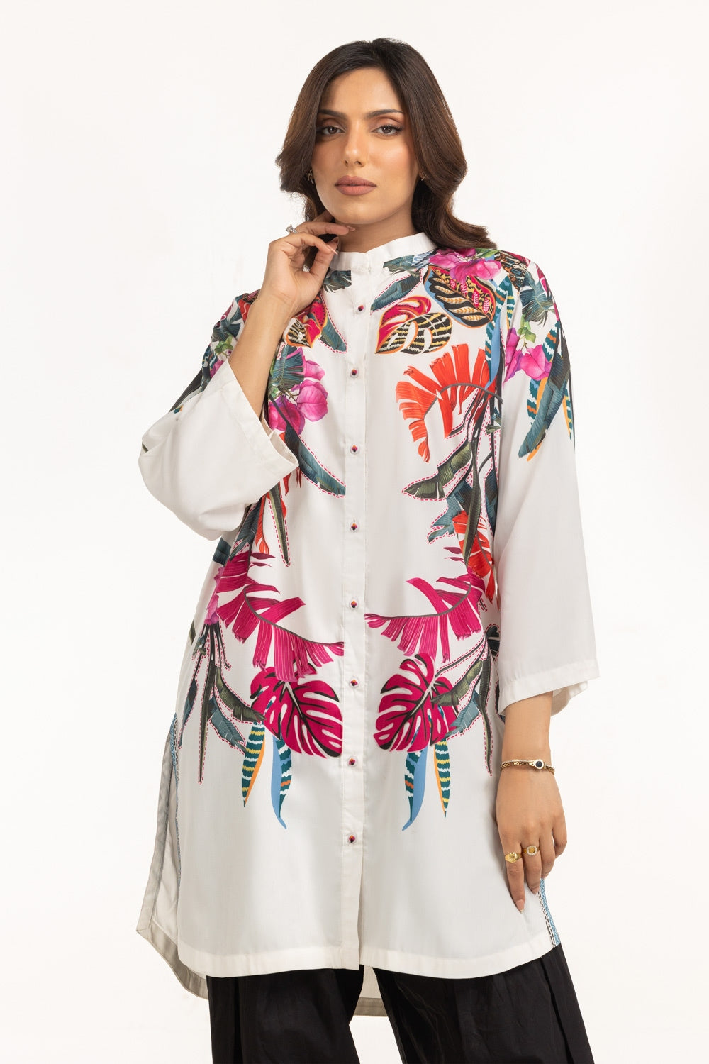 Poly-Cambric Printed Shirt